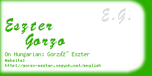 eszter gorzo business card